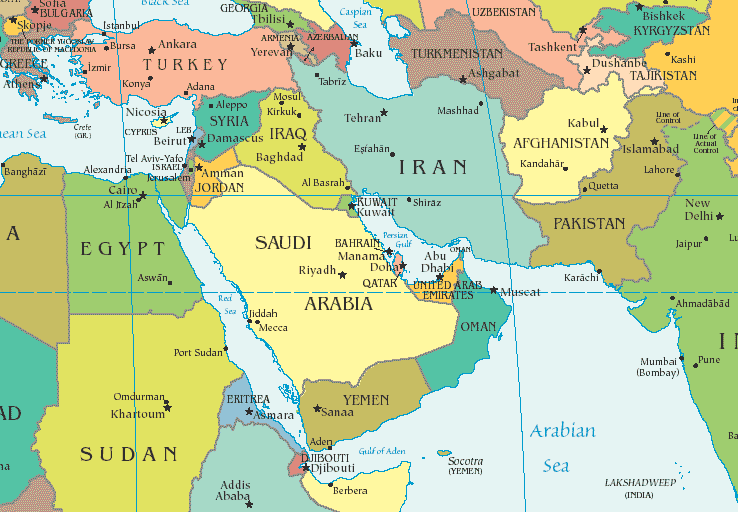 Map Middle East