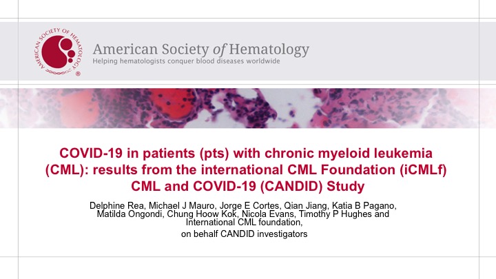 ASH Abstract CML and COVID 19 data