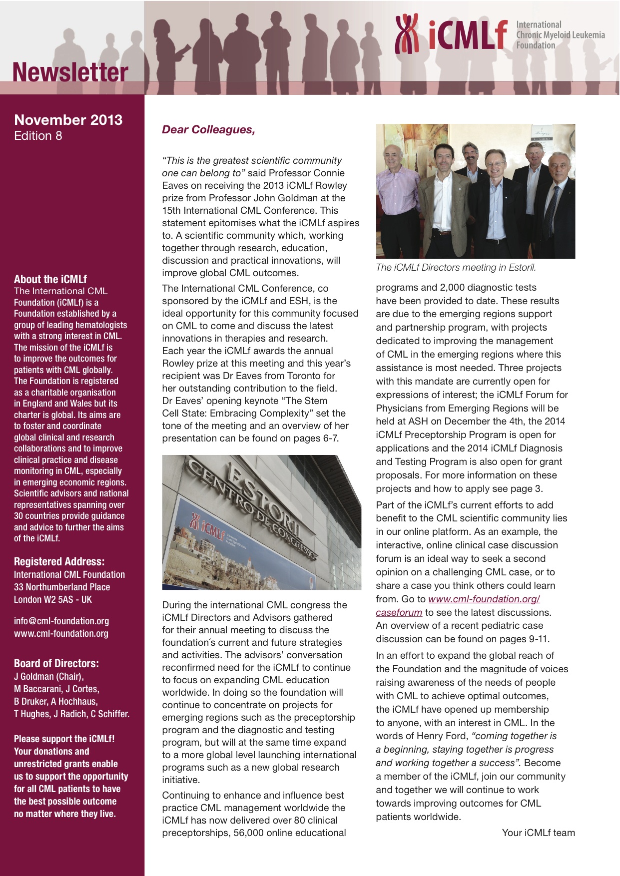 iCMLf Newsletter Nov 2013